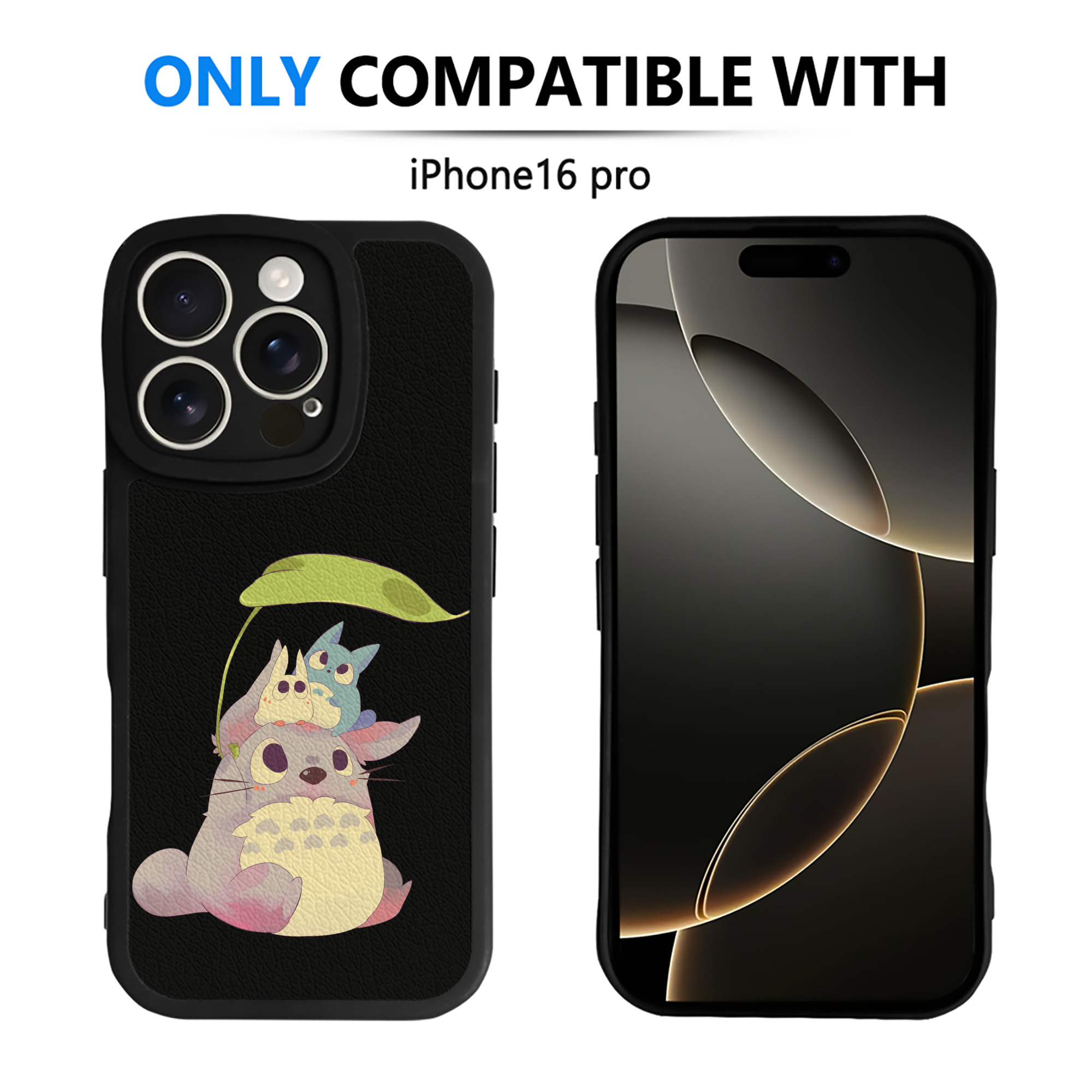 （画像用） となりのトトロ 草壁メイ 草壁サツキ My Neighbor Totoro Satsuki Kusakabe Mei Kusakabe 【iPhone 16シリーズ対応】シリコンスマホケース（レザー調） 材質：シリコン